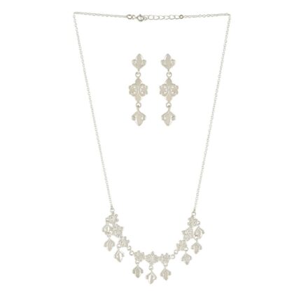 Petal Bloom 92.5 Sterling silver necklace earrings set