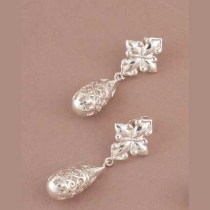 Filigree Drop 92.5 Sterling Silver Earrings